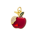 Red Apple Charm Pave CZ
