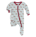 KicKee Pants Spring Sky Rainbows Footie with Zipper