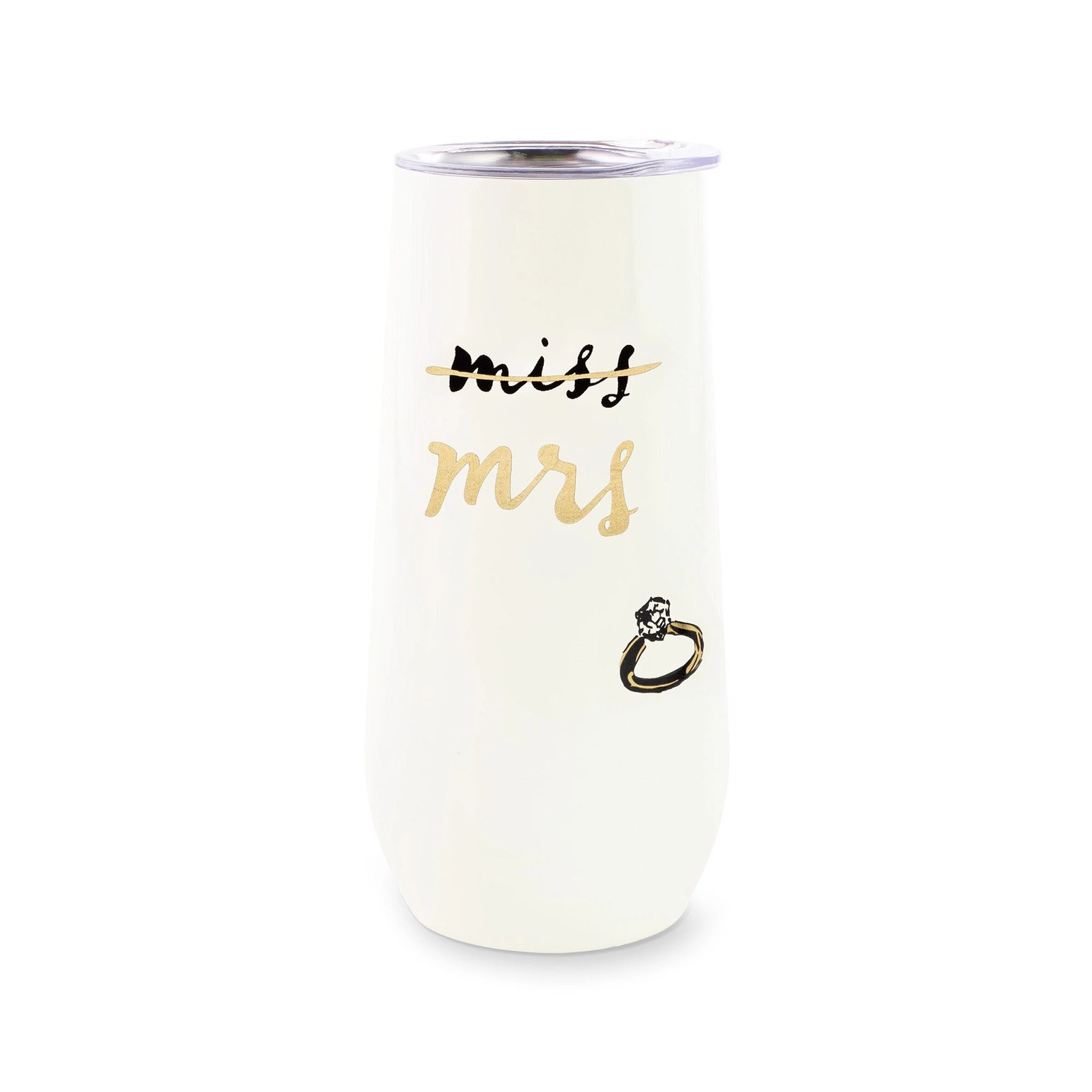 Kate Spade Stainless Steel Champagne Flute, Miss To Mrs.