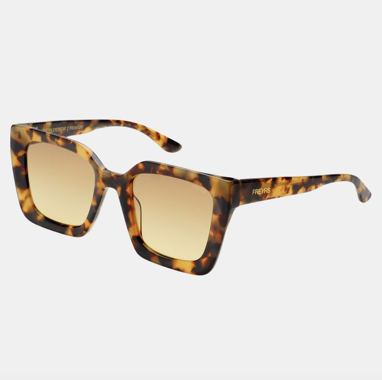 FREYRS Coco Acetate Square Sunglasses in Light Tortoise/Brown