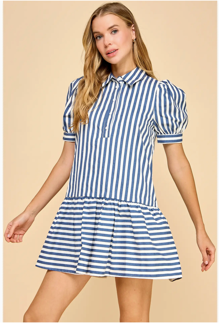 Olivaceous Elisha Denim Dress