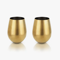 Viski Gold Stemless Wine Glasses