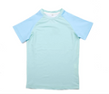Bermies Aqua & Blue Short Sleeve Rash Guard