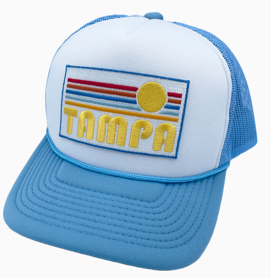 Retro Sun - Tampa Trucker Hat in Blue