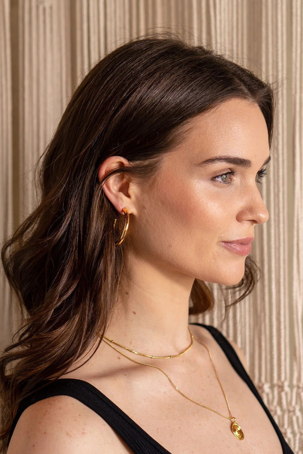 Brenda Grands Chunky Tube Hoops Medium