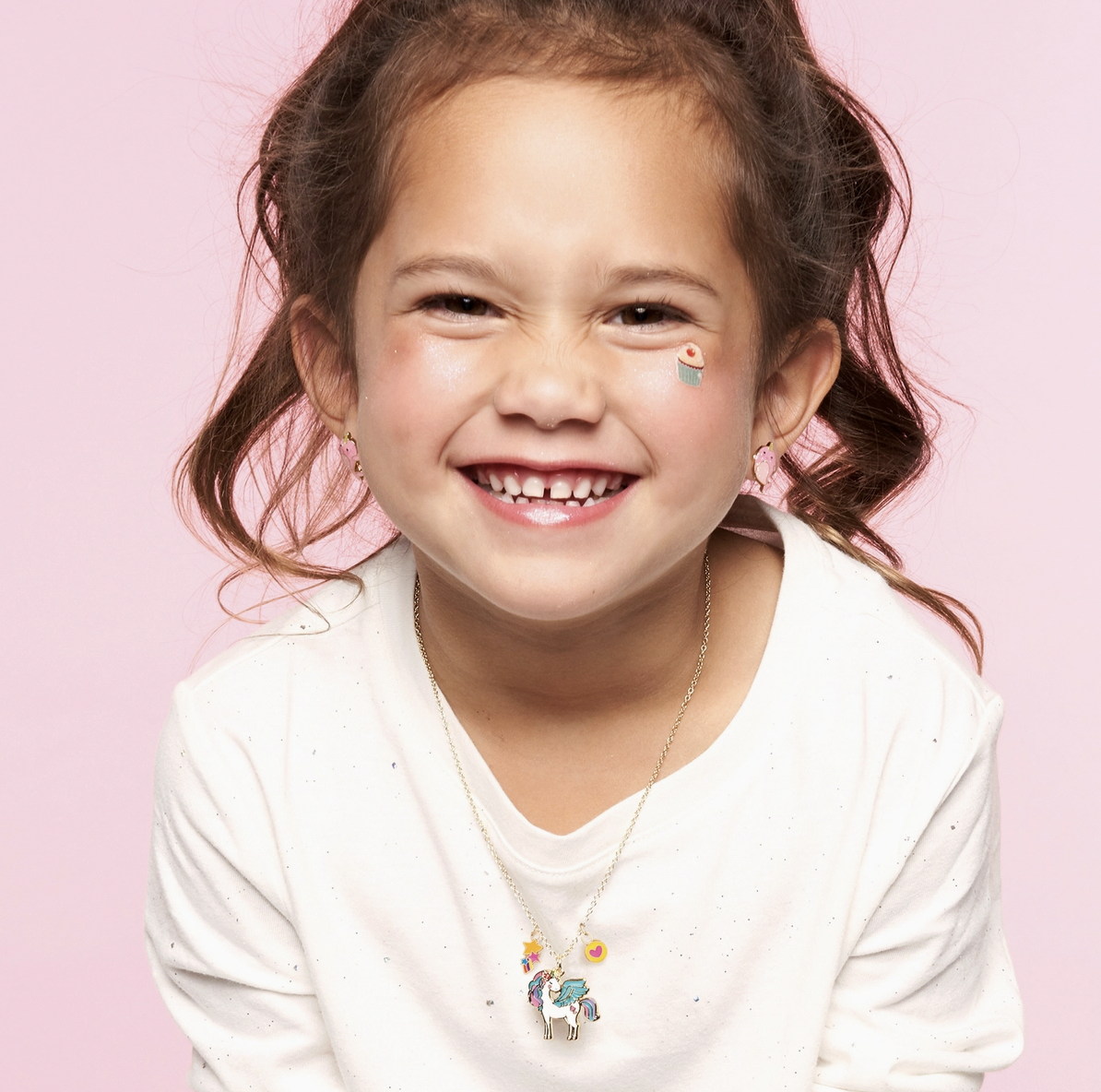 Girl Nation Unicorn Glitter Charming Whimsy Necklace