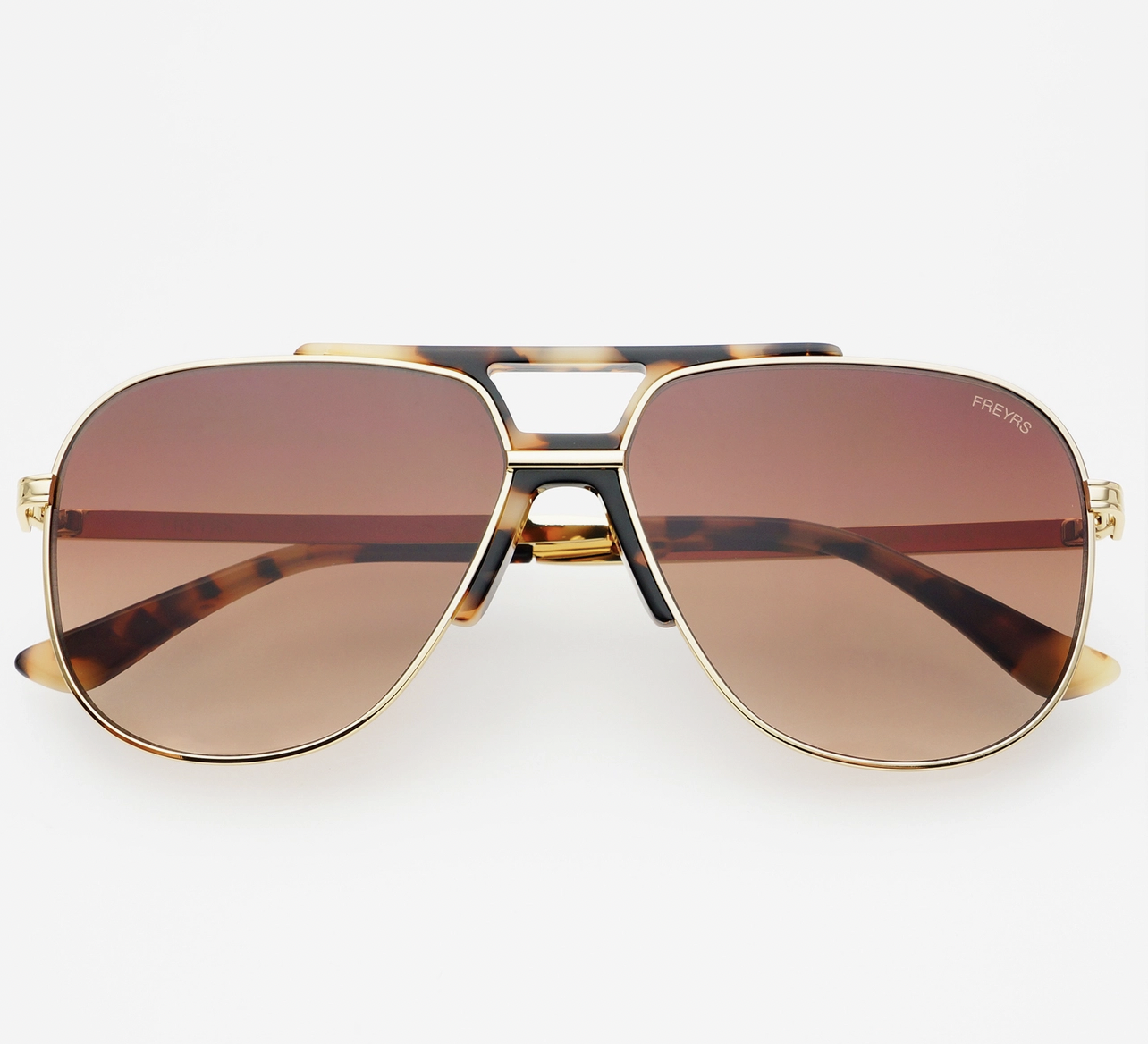 FREYRS Logan Acetate Aviator Unisex Sunglasses Tortoise/Brown