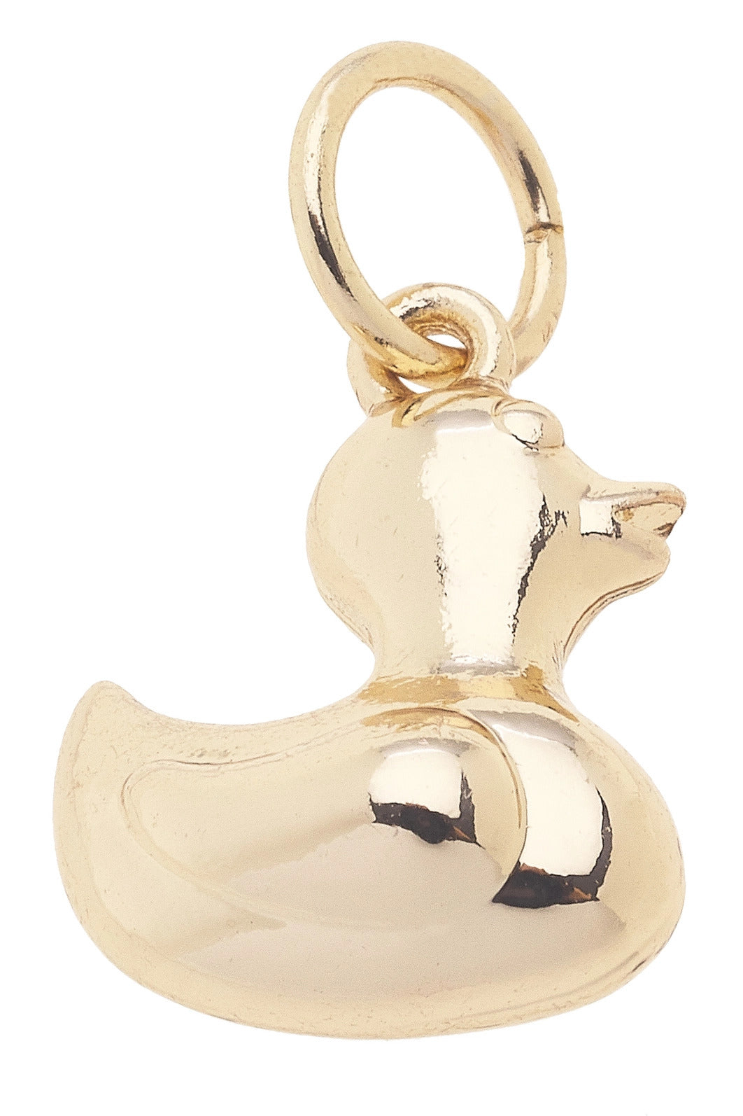 Rubber Ducky Charm in Shiny Gold