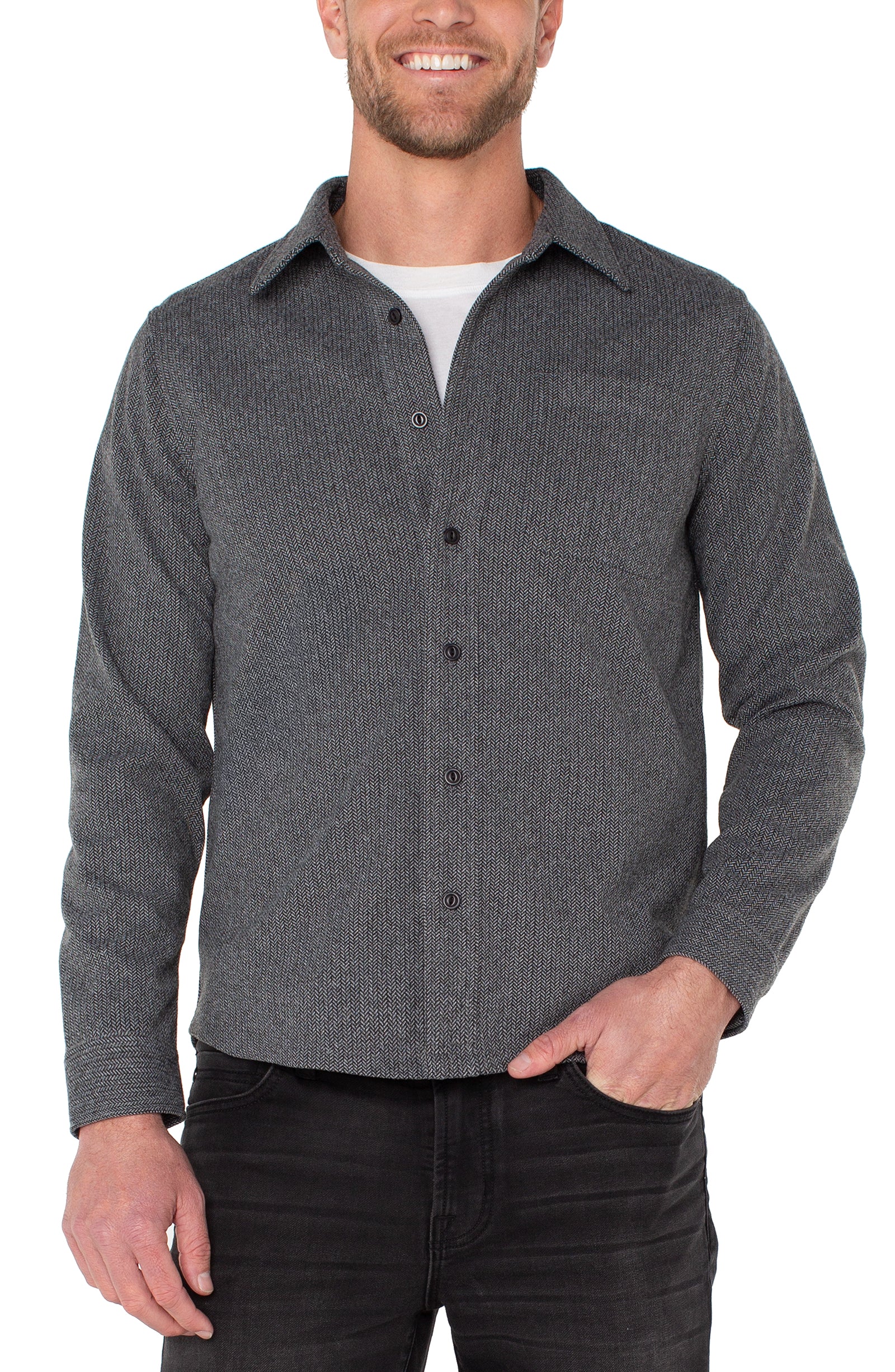 Liverpool Los Angeles Knit Button Down Shirt