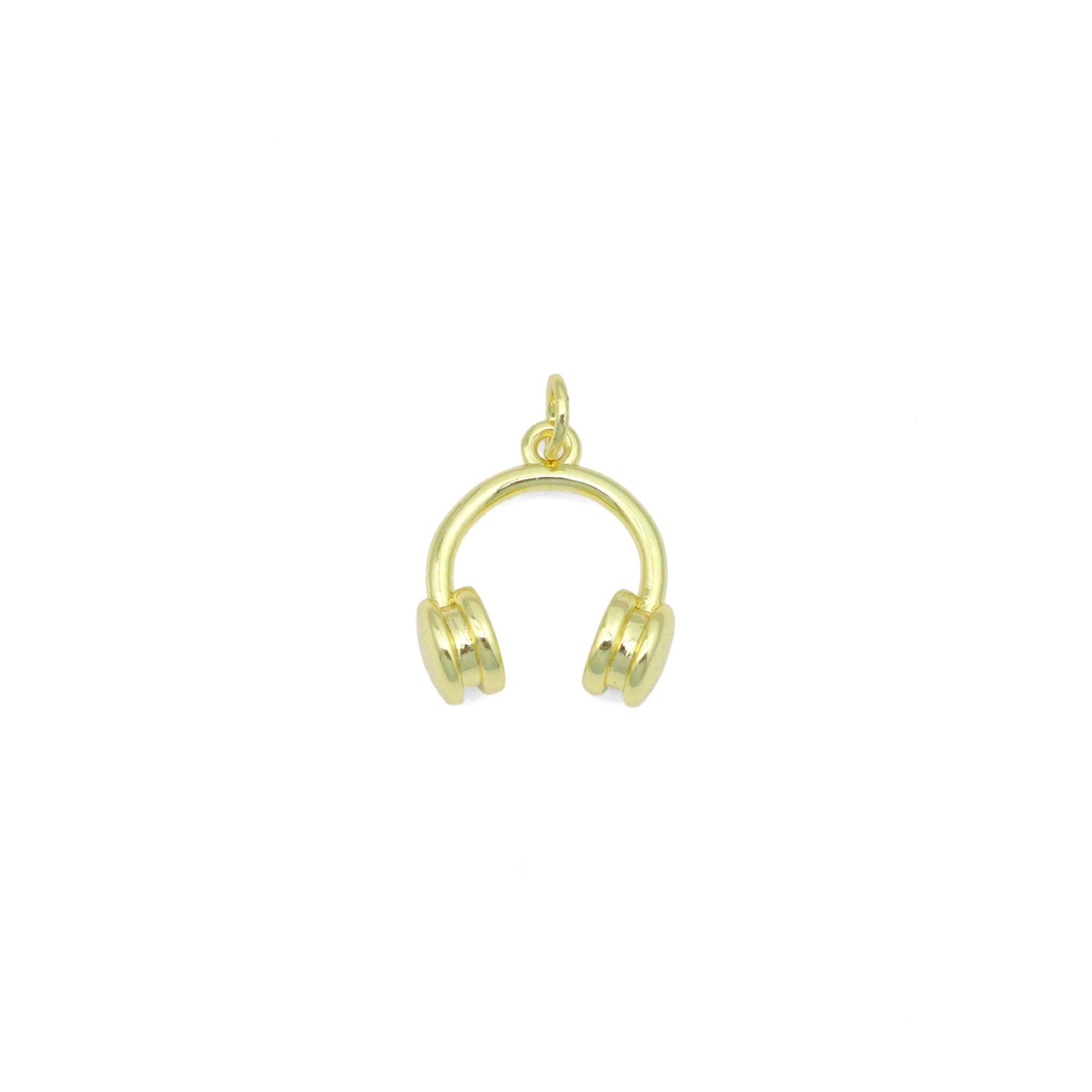 Gold Headphone Shape Charm