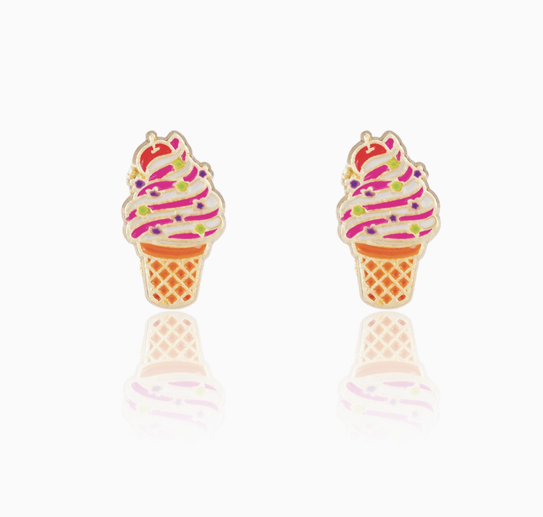 Girl Nation Soft Serve Swirl Cutie Stud Earrings