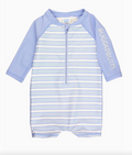 Ruggedbutts Periwinkle & Windsurfer Stripe Long Sleeve Rash Guard
