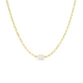 Splendid Iris Pearl Accented Necklace