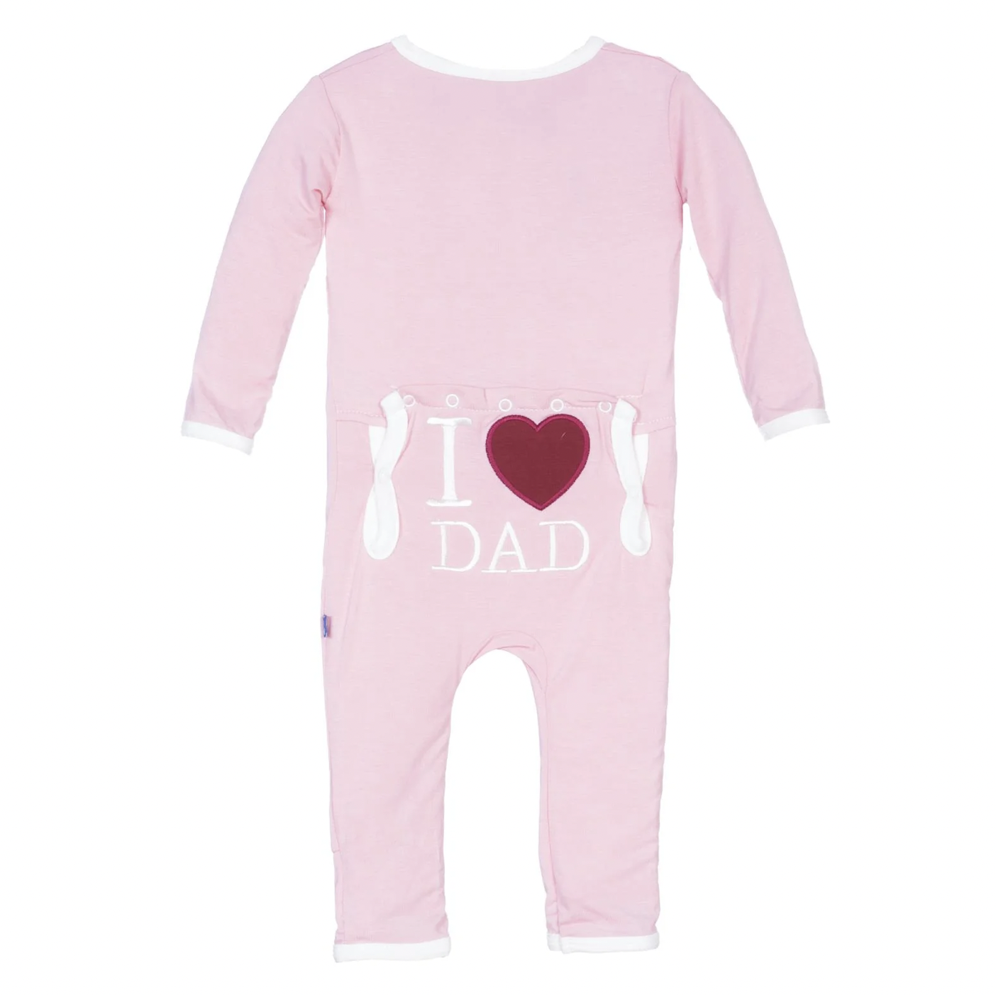 KicKee Pants Lotus I Love Dad Applique Coverall