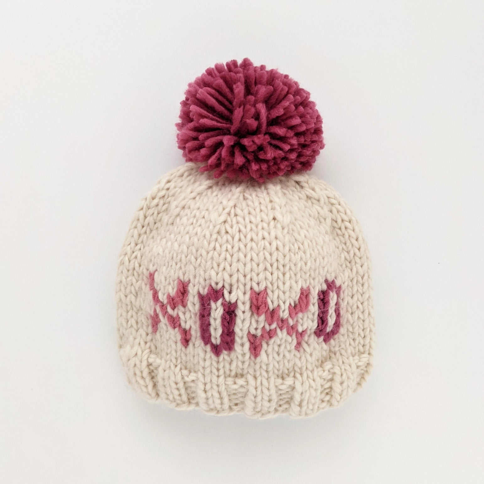 Xoxo Valentine's Day Hand Knit Beanie Hat Baby & Kids