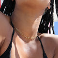 18K Gold Stainless Steel Paperclip Chain Necklace