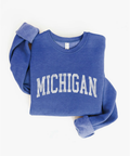 Oat Collective "Michigan" Sweatshirt in Heather Royal