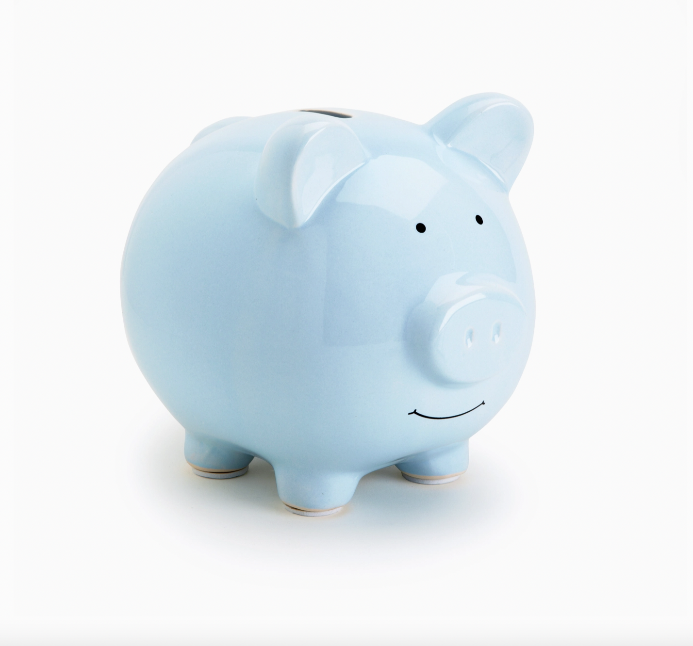 Pearhead Blue Ceramic Piggy Bank