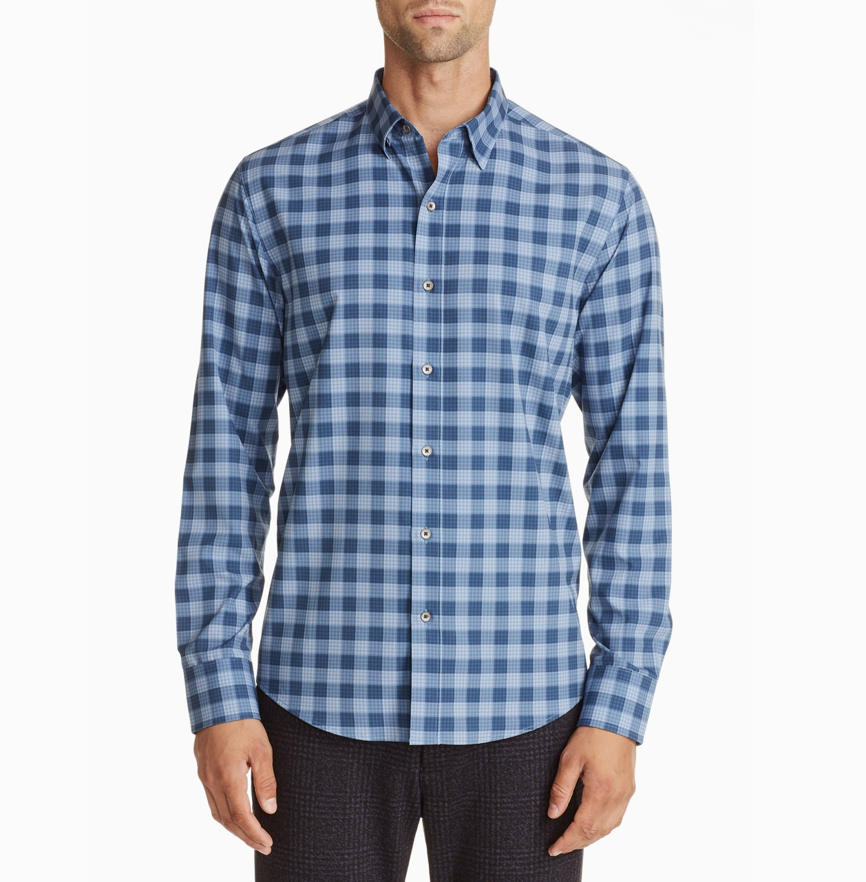 W.R.K. Gingham Check 4-WAY Stretch Long Sleeve Shirt