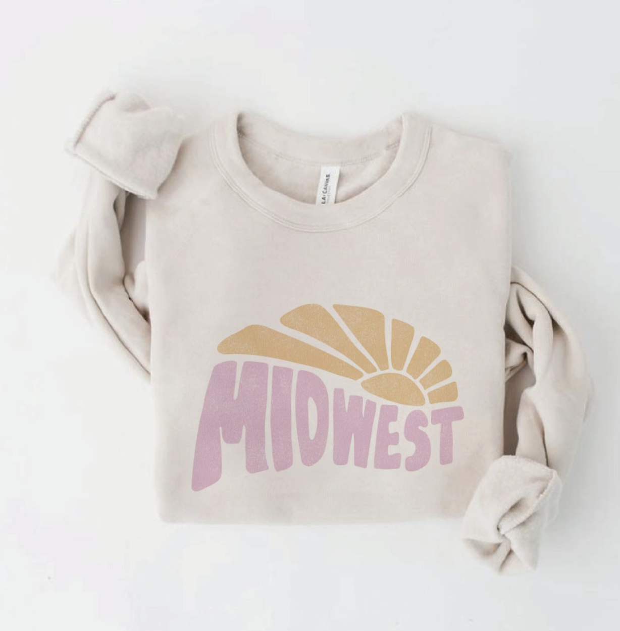 Oat Collective Midwest Graphic Sweatshirt in Heather Dust