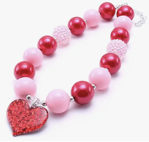 Sparkle Sisters Chunky Heart Necklace