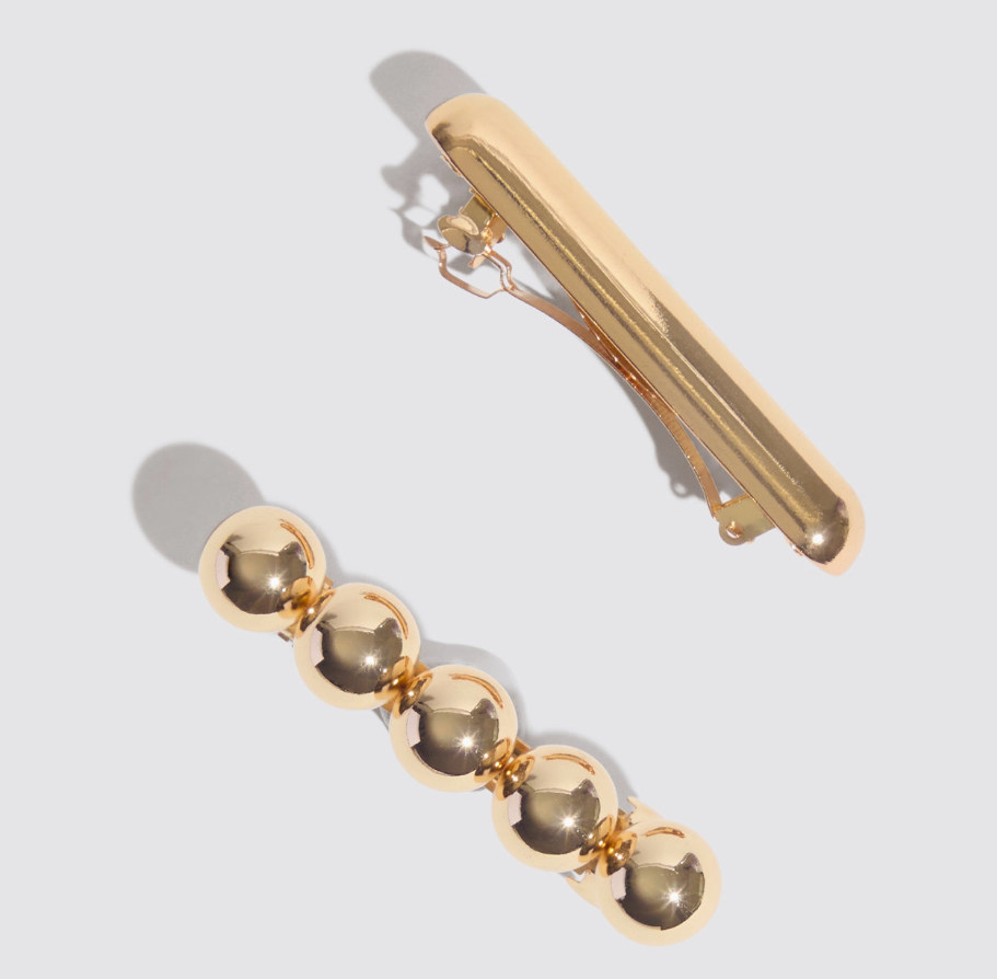 Kitsch - Gold Metal Barrettes