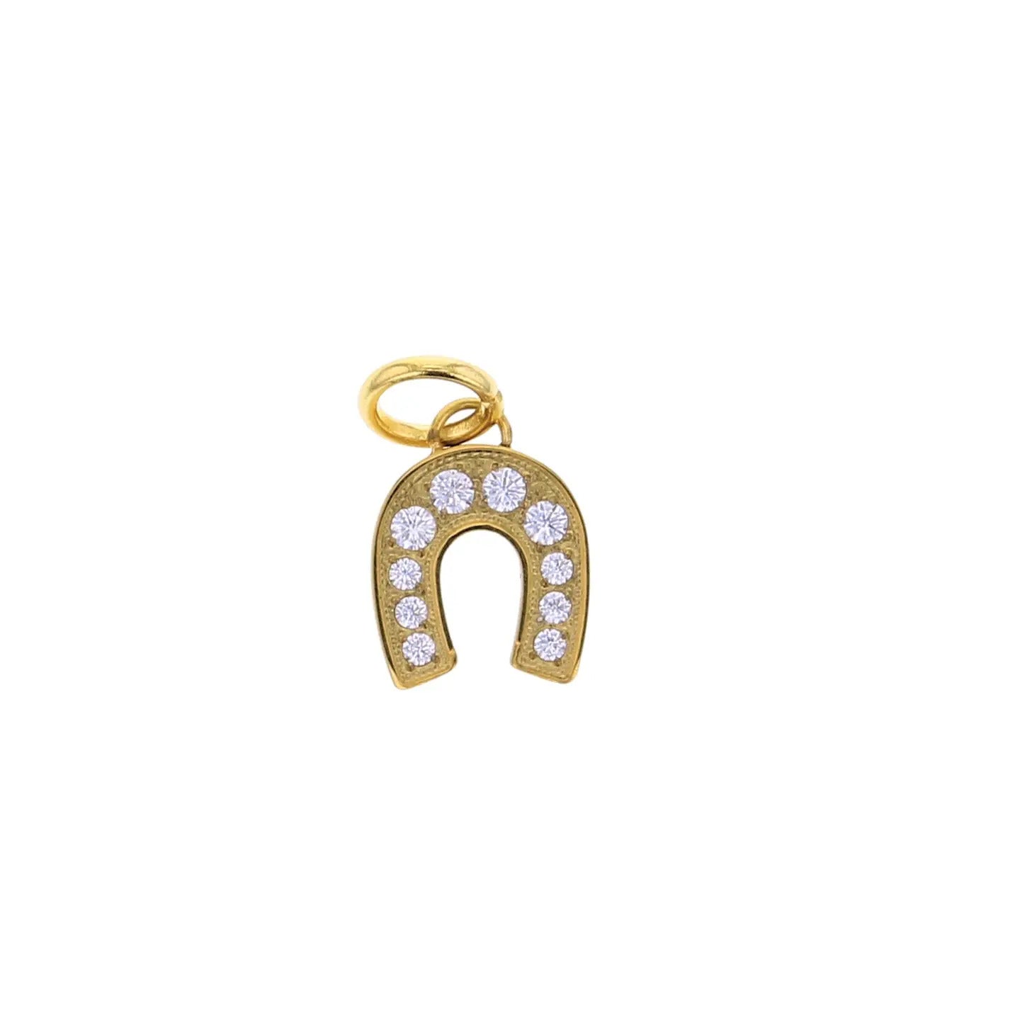 Gold Horseshoe Charm