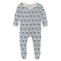KicKee Pants Pearl Blue Baby Bumblebee Footie
