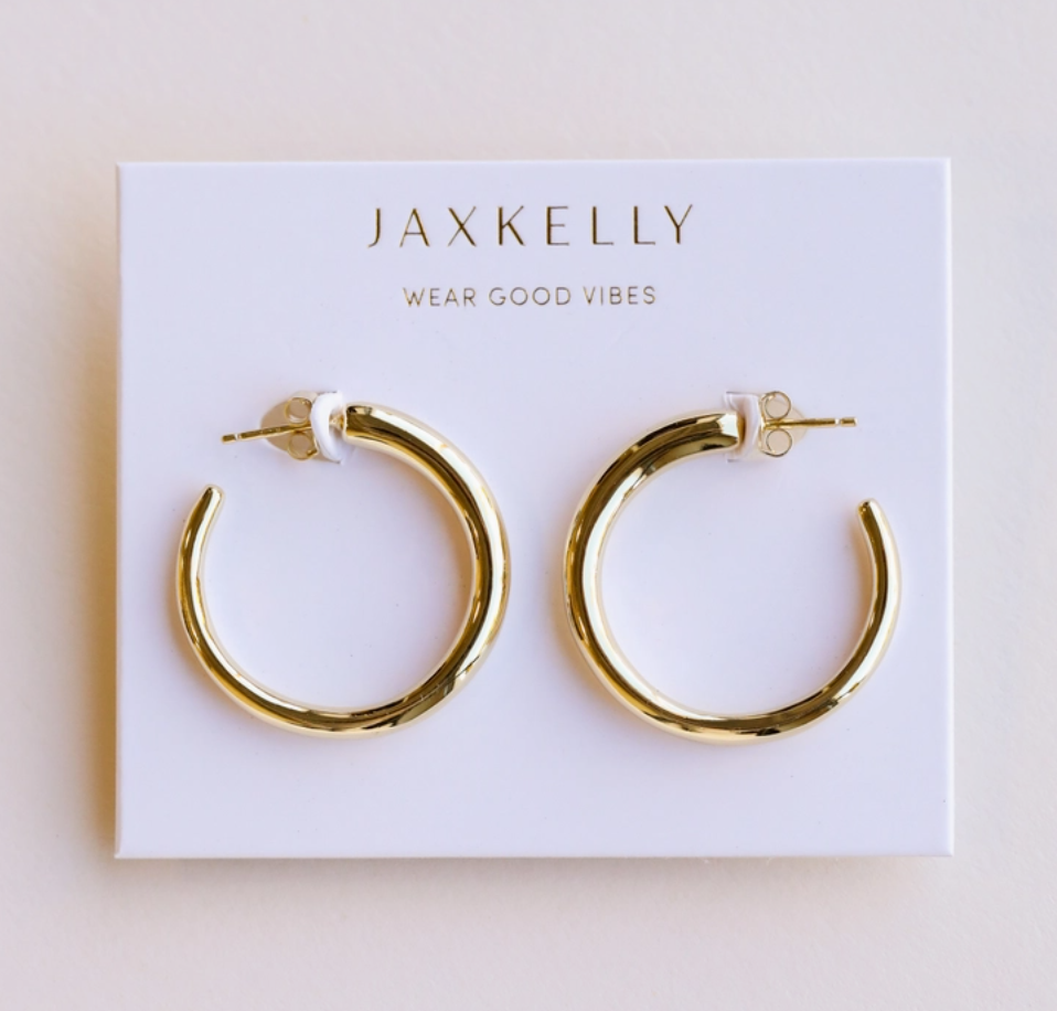 JaxKelly Everyday Gold Hoop Earrings