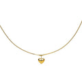 Brenda Grands Gold Puffy Heart Necklace