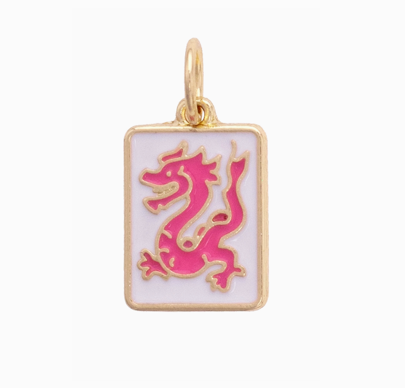Dragon Mahjong Tile Charm