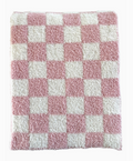 SpearmintLOVE Phufy® Bliss Checkerboard Blanket in Strawberry Pink
