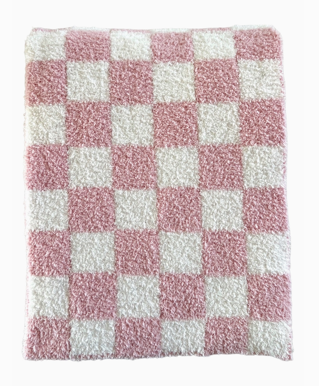 SpearmintLOVE Phufy® Bliss Checkerboard Blanket in Strawberry Pink