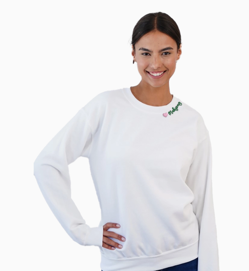 Toss Designs - Crewneck Sweatshirt - Heart Mahjong At Neckline
