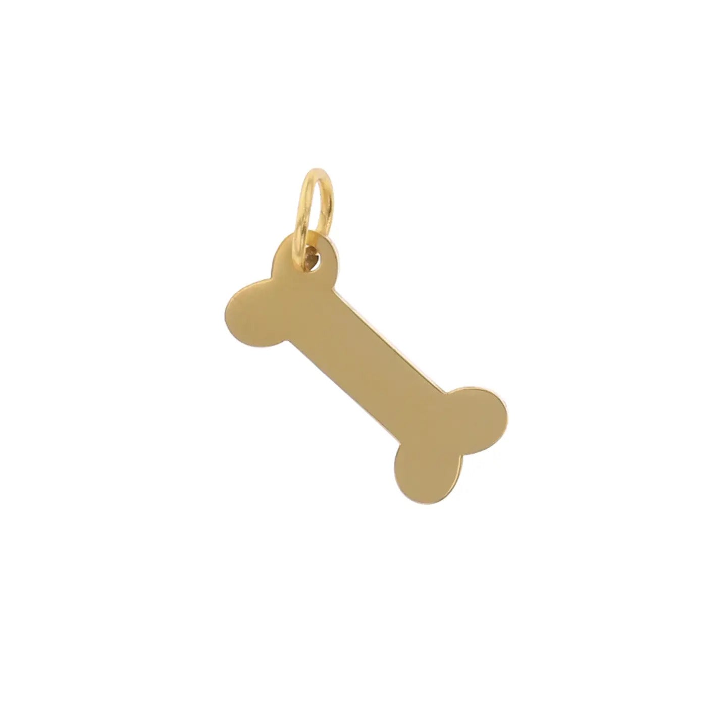 Gold Dog Bone Charm
