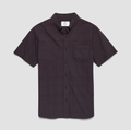 Surfside Supply Mate Short Sleeve Plaid Weave Shirt in Black