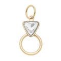 Rhinestone Ring Charm in Shiny Gold