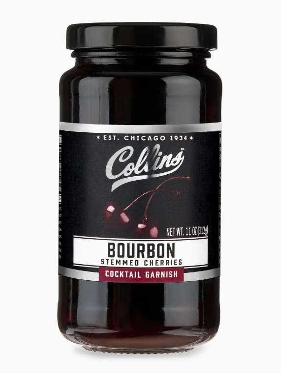 Collins Bourbon Soaked Stemmed Cherries Cocktail Garnish 11 oz