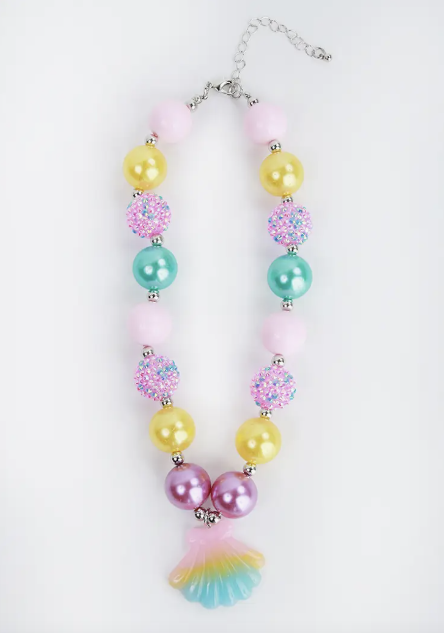 Sparkle Sisters Chunky Mermaid Shell Necklace