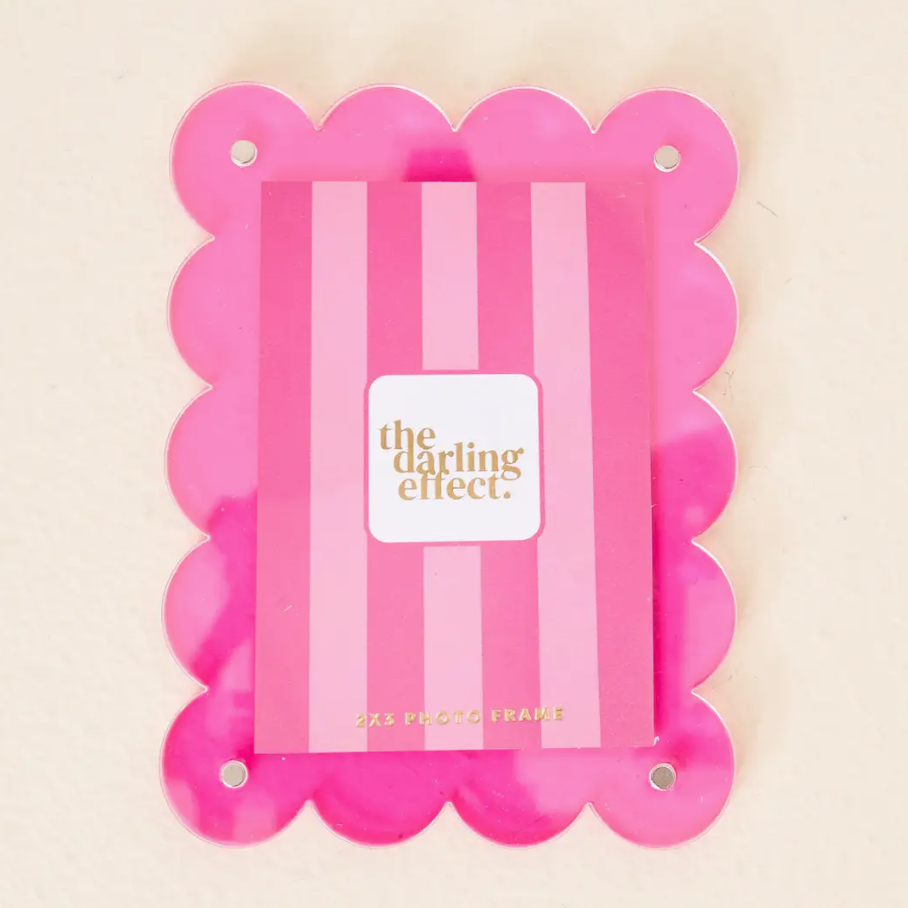 The Darling Effect - Mini Acrylic Picture Frame Magnet–Hot Pink