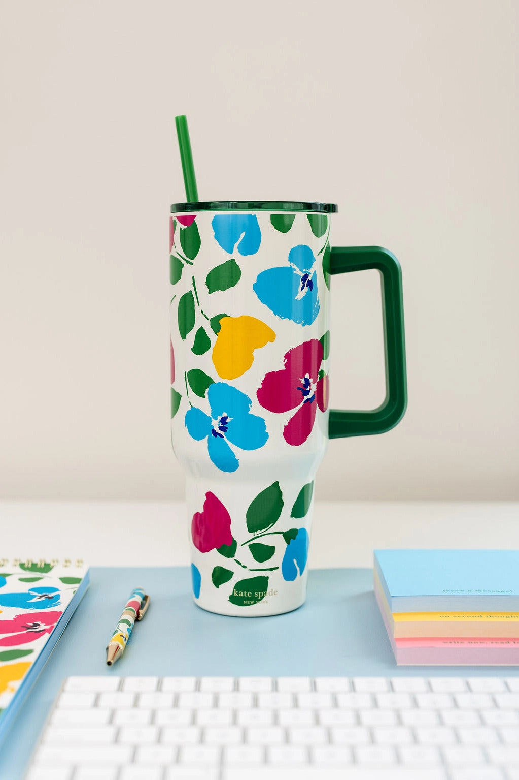 Kate Spade Stainless Steel 40 oz. Tumbler, Painterly Bouquet
