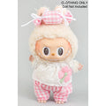 Cute Flower Gingham Bow Labubu Outfit Only