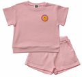 Petite Hailey Smile Waffle Set in Pink