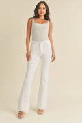 Just Black Denim High Rise Scissor Cut Flare