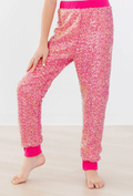 Mila & Rose Hot Pink Sequin Joggers