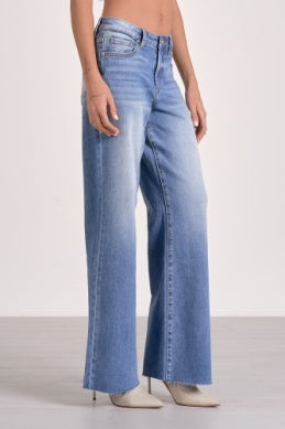 Elan Mid Rise Wide Leg Jean