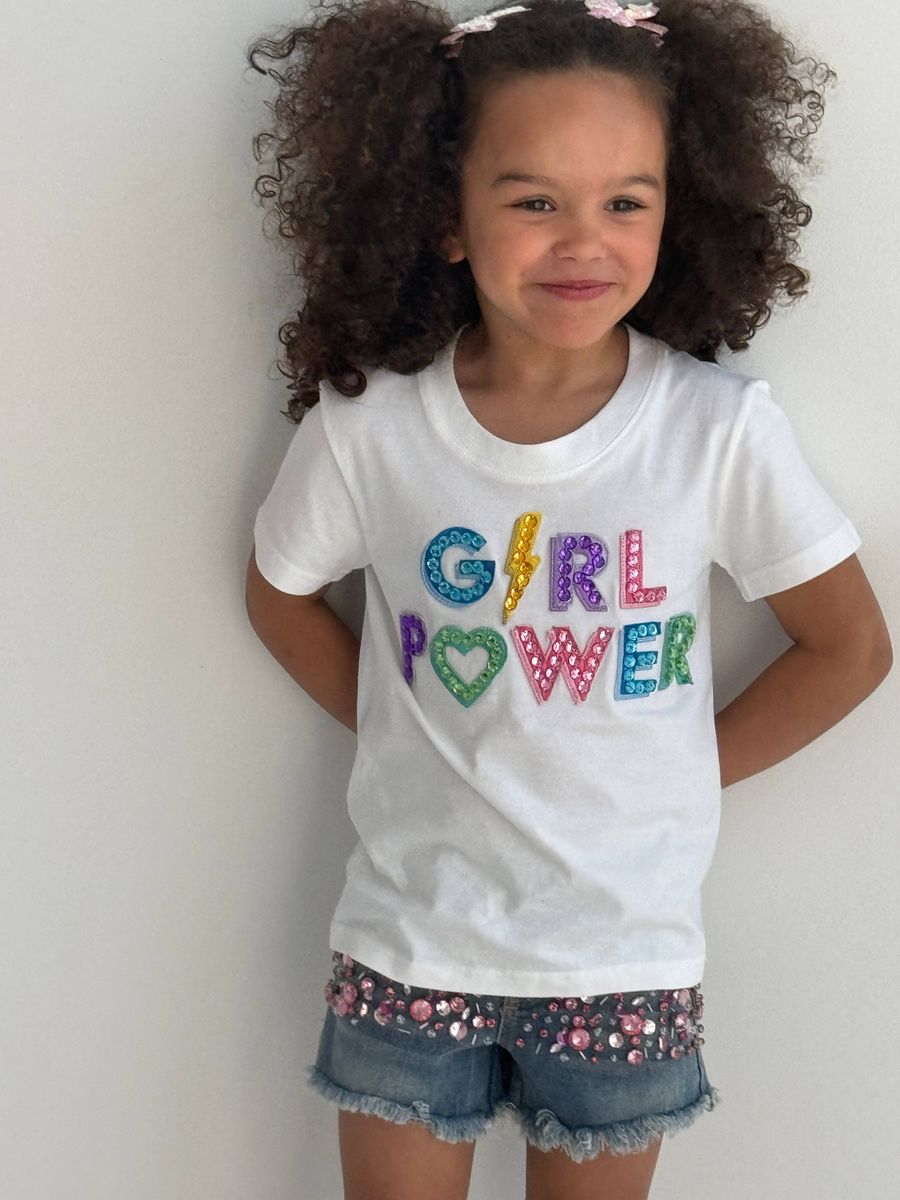Lola & The Boys Crystal Girl Power Tee
