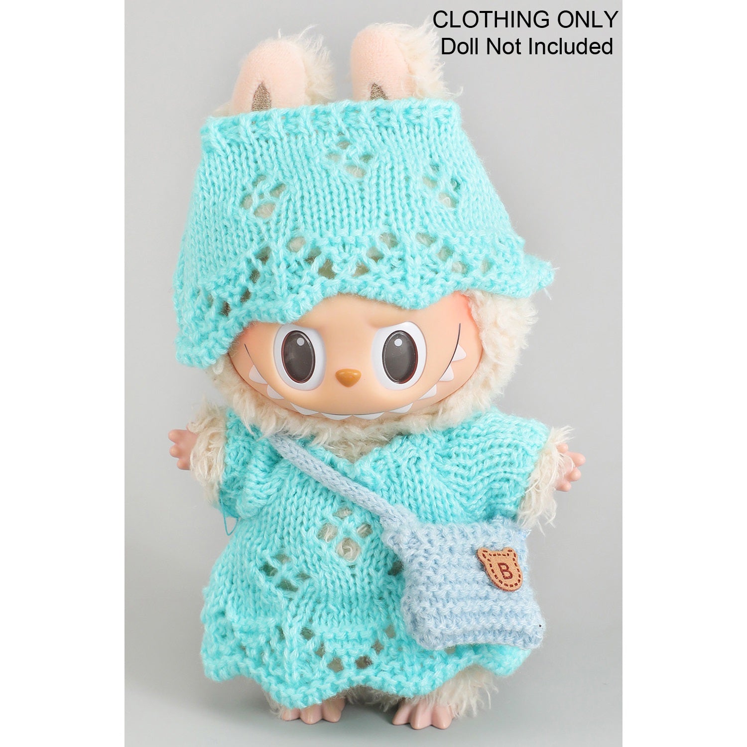 Crochet Dress Hat Purse Labubu Outfit Only