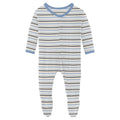 KicKee Pants Rhyme Stripe Footie
