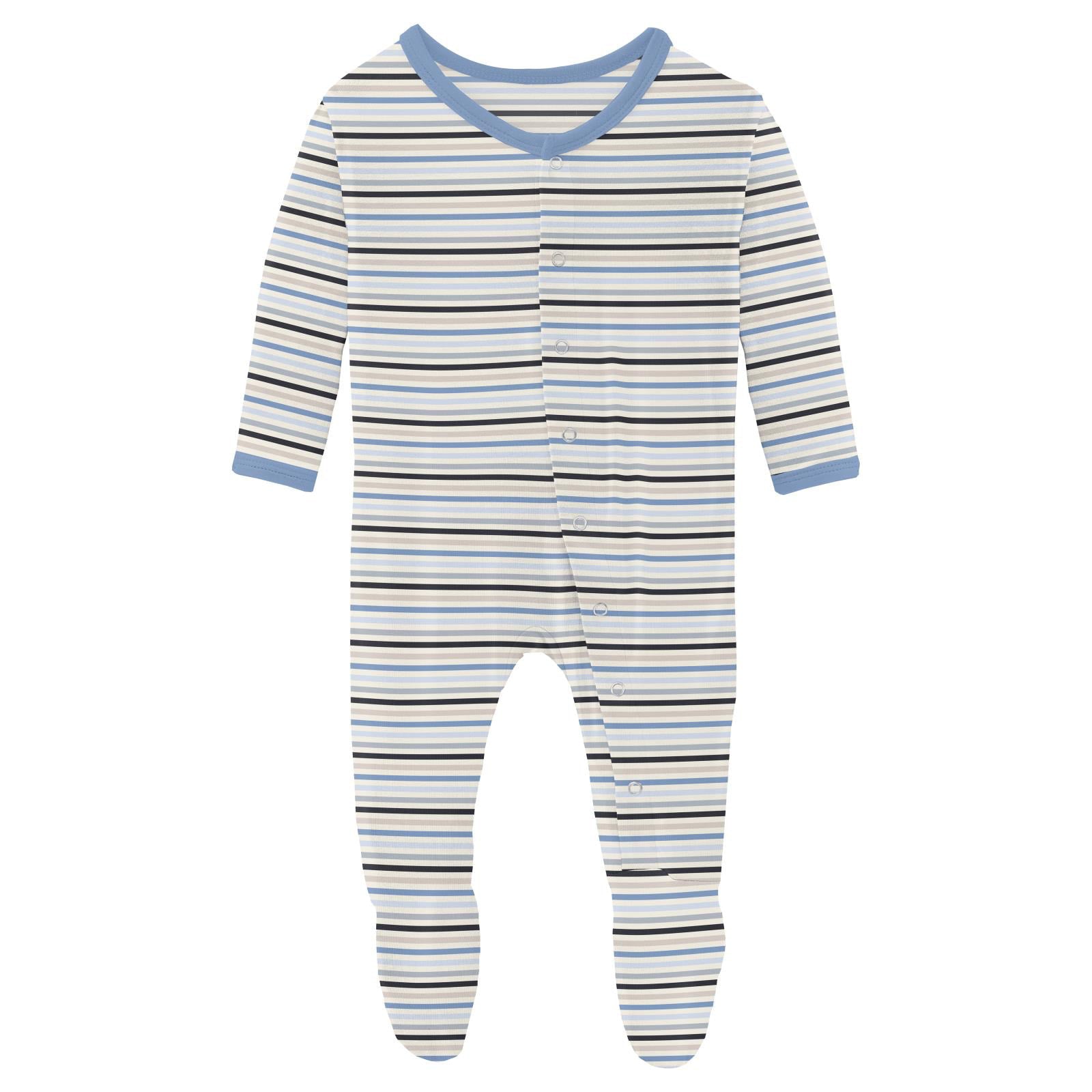 KicKee Pants Rhyme Stripe Footie